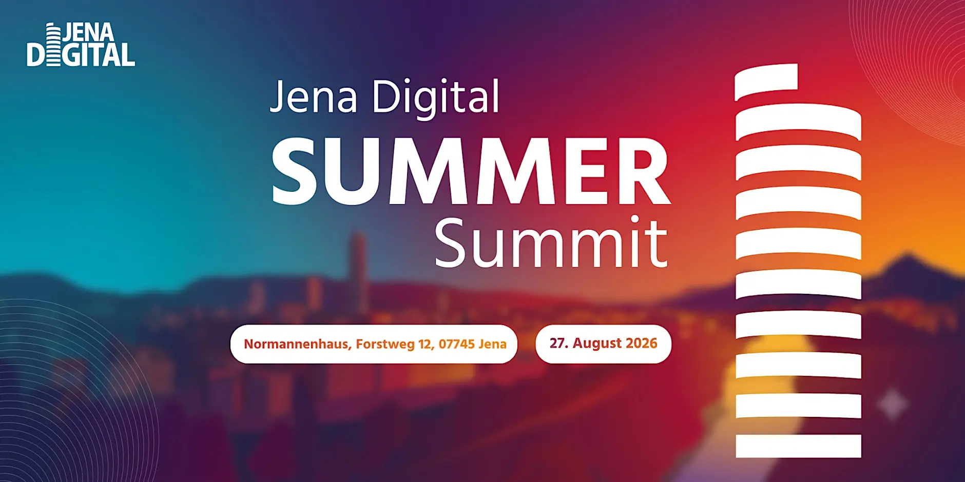 Jena Digital Summer Summit 2026 am 27. August 2026 im Normannenhaus Jena